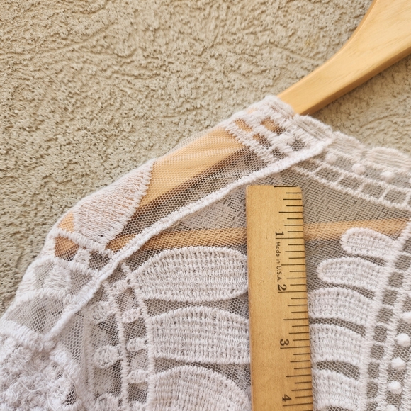 AVIDLOVE Women's Cardigan Medium Lace Embroidered Asian Inspired Fairycore - Picture 10 of 11